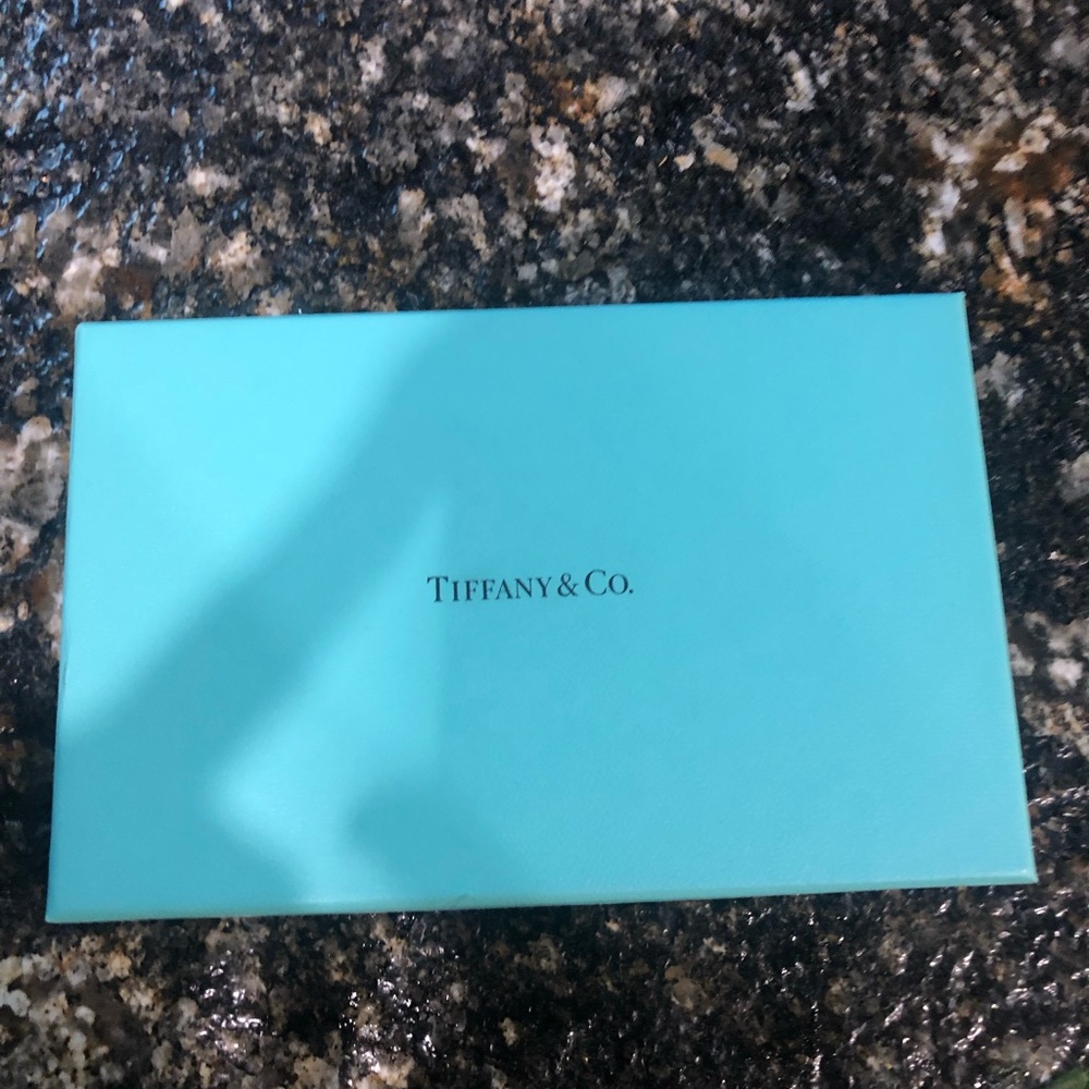 Brand new black leather Tiffany card holder